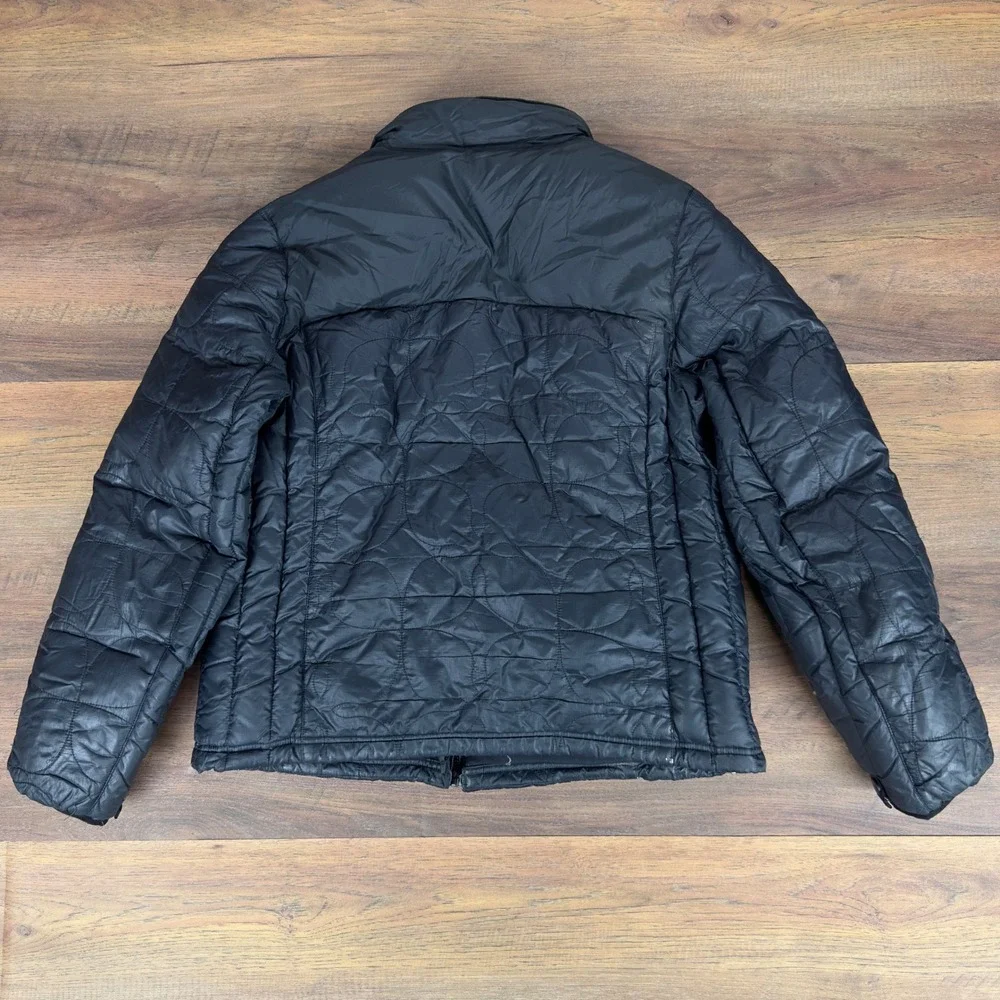 LL Bean Womens Goose Down Puffer Jacket Black Onion Quilt Full Zip Medium M Reg‎